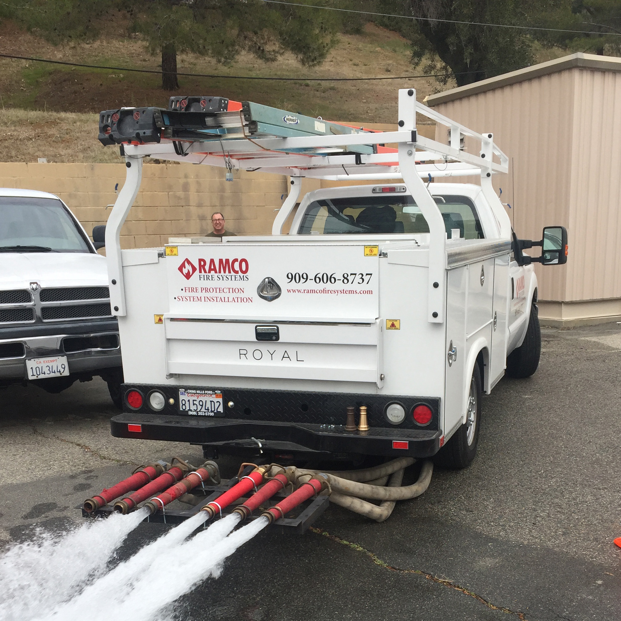 Picture of Ramco Truck performing a fire hydrant test